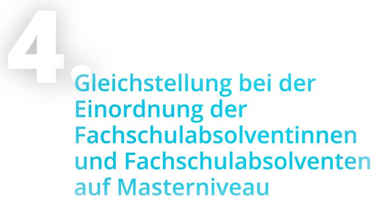 Der BVT fordert: Gleichstellung bei der Einordnung der Fachschulabsolventen auf Masterniveau